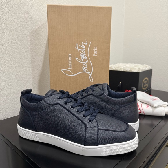 Christian Louboutin Rantulow Orlato Leather Marine Navy 42.5 - Picture 3 of 7